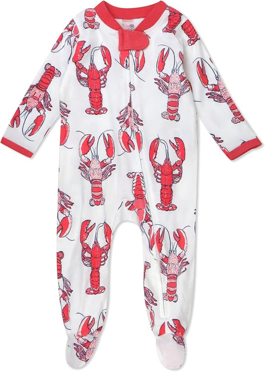 HonestBaby Baby Celebration Sleep & Play Footed One-Piece Pajama Sleeper 100% Organic Cotton
