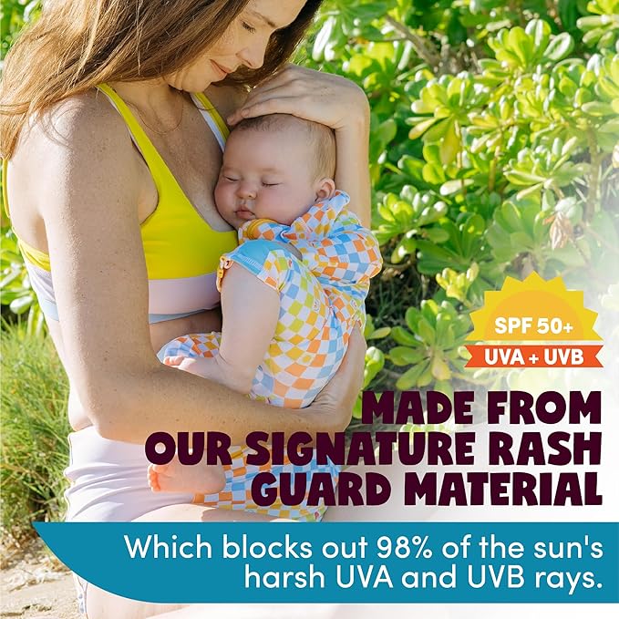 SwimZip Boys' Long-Sleeve UPF 50+ Swimsuit for Baby, Toddler, & Little Boys