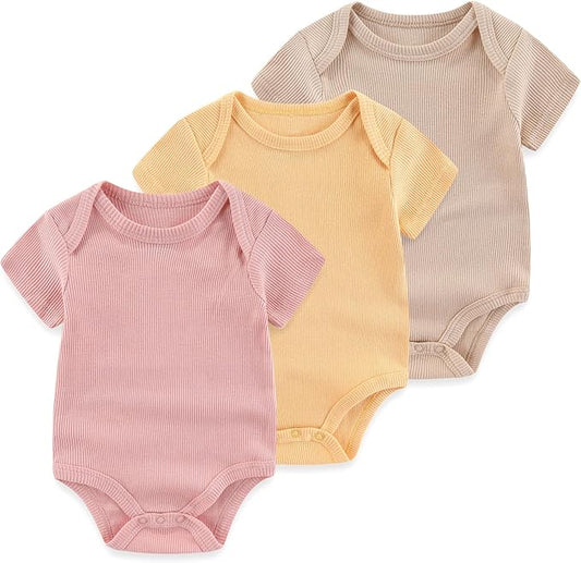 Baby Bodysuit Boy Girl Clothes Soft Newborn Infant Outfit Short Sleeve Romper