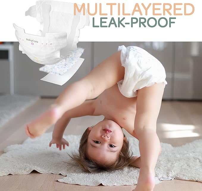 Baby Diapers Size 3(16-28lb),66 Count Babycozy Dry Disposable Diapers,Bouncy Soft Diapers Hypoallergenic Without Chlorine, Eco Friendly,Stop Overnight Diapers Leak