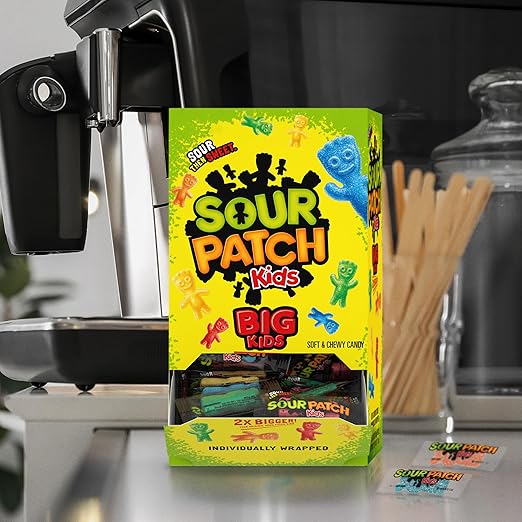SOUR PATCH KIDS Big Kids Individually Wrapped Soft & Chewy Candy, Bulk Candy, School Snacks, 240 Count Box