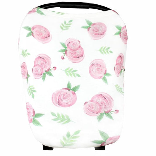 Copper Pearl Multi-Use Cover: Car Seat Covers, Nursing Cover, and Stroller Cover for Sun - Stretchy Fabric, All-Season Use, Stylish Designs, Easy Access for Moms - Grace