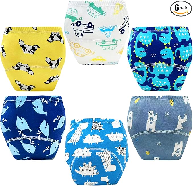 Upairy Training Pants for Boys Girls–Soft & Leak-Resistant Potty Training Underwear,Up Airy Potty Pants Comfortable for Toddlers(6PCS,M)