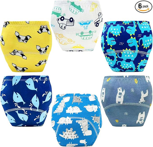 Upairy Training Pants for Boys Girls–Soft & Leak-Resistant Potty Training Underwear,Up Airy Potty Pants Comfortable for Toddlers(6PCS,S)