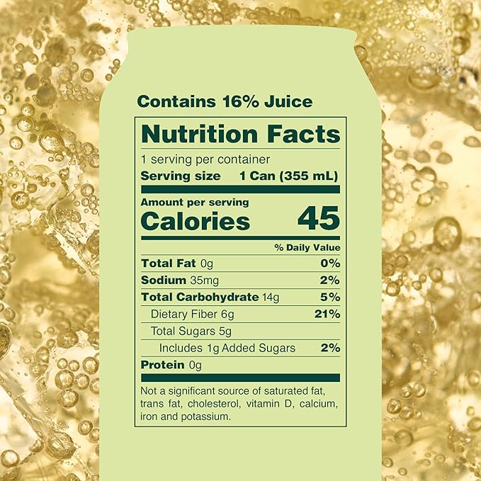 OLIPOP Prebiotic Soda Pop, Ginger Ale, Pantry Pack Packed with Prebiotics, Fiber, and Botanicals, Gluten Free, Vegan, GMO Free, 12oz (12-Cans)