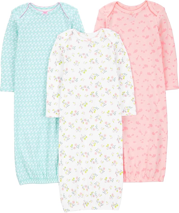 Simple Joys by Carter's baby-girls 3-pack Cotton Sleeper Gown
