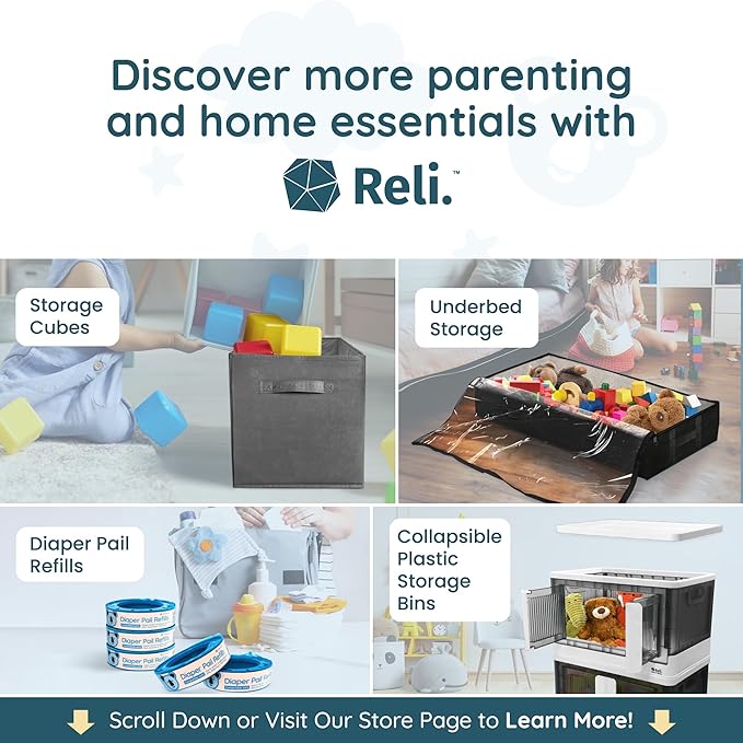 Reli. Disposable Changing Pads for Baby (110 Pack) | Disposable Diaper Changing Pads, 13" x 18" | Super Absorbent, Leak-Proof Liners | Waterproof, Quick Dry Underpads (Blue/White)