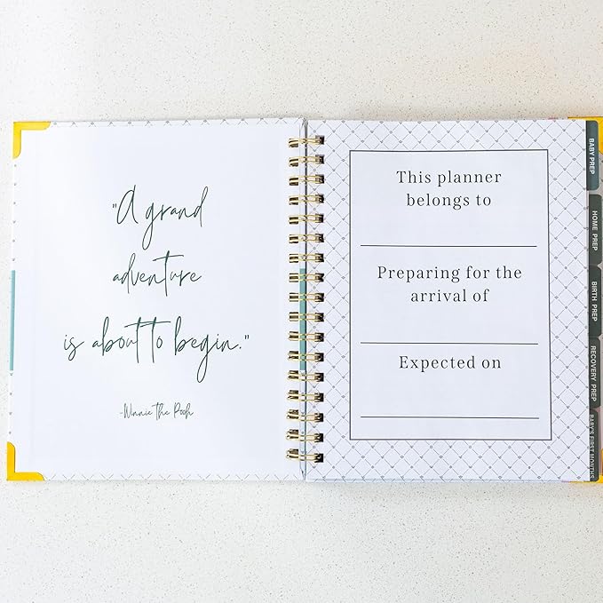 Expecting and Organized New Baby Planner – Pregnancy Organizer and Checklist Journal for First-Time Moms – 140+ Page Hardcover Keepsake by Undefining Motherhood