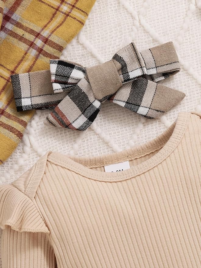 Baby Girl Clothes Newborn Infant Outfits Cute Summer Clothes Spring Romper Set+Hat+Headband