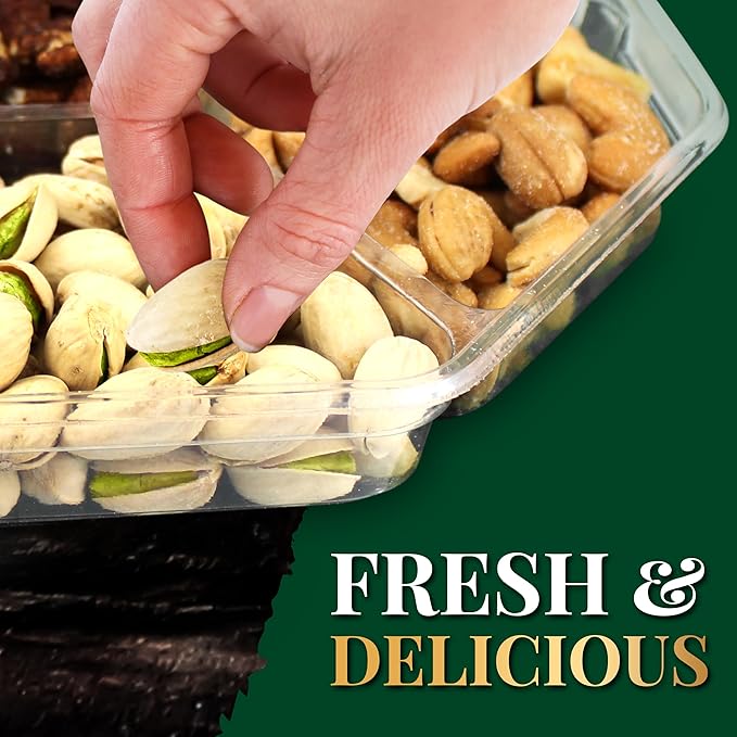 Nuts gift Basket - With a Variety of Freshly Roasted Nuts - Beautifully Packaged Gift Baskets for Men, Sympathy Basket.