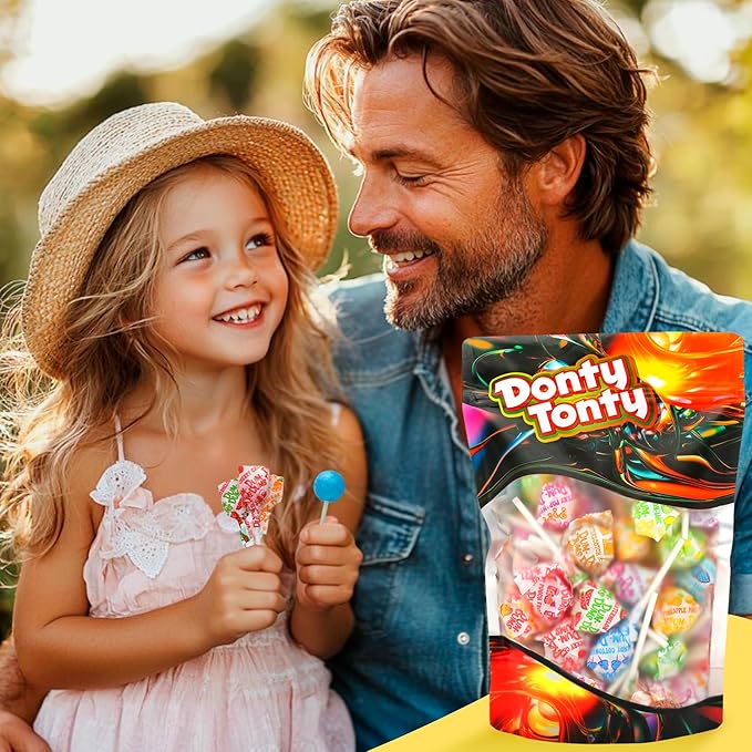 DUM DUMS Original Mix Lollipops 2 lb – Bulk Bag, Suckers Hard Candy, Gluten Free Candies, Assorted Flavors, Individually Wrapped Pops (124 Pieces)