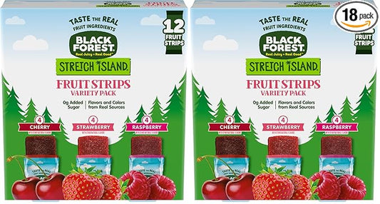 Black Forest Stretch Island Fruit Strips Variety Pack, 12 Count (Pack of 2)