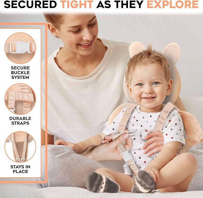Little Family Baby Head Protector Backpack, Non-Toxic Hypoallergenic Toddler Head Protection Pillow for Falling, Secure, Durable, Rabbit