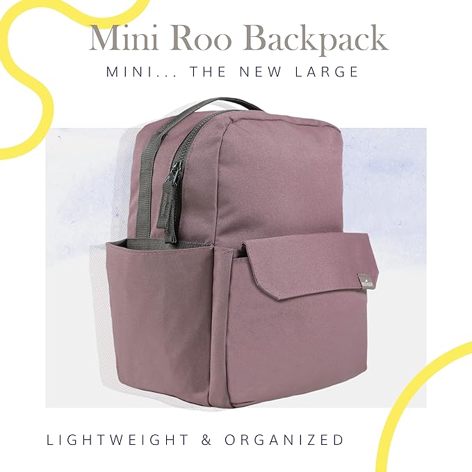 RED ROVR Mini Roo Lightweight Backpack | 6 pockets for everyday essentials (Mauve)