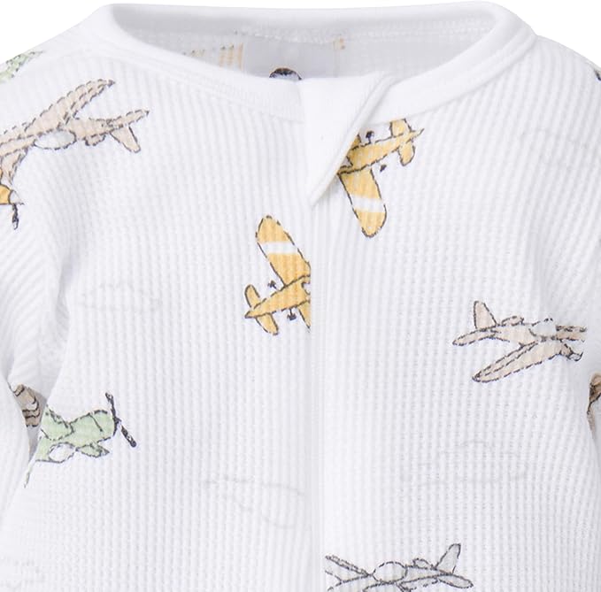 Gerber baby-girls 2-pack 2-way Zip Thermal Footed Sleep 'N Play