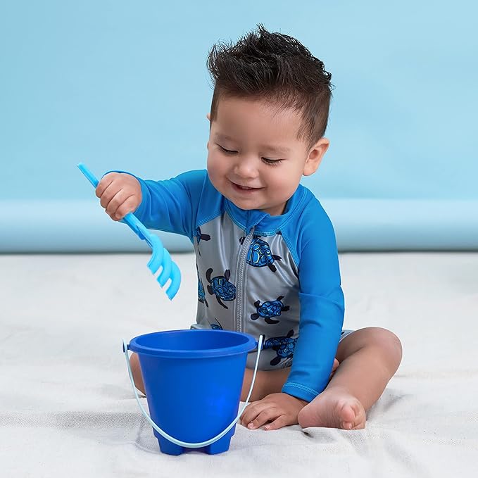 Gerber Boys' Toddler Long Sleeve One Piece Sun Protection Rashguard Swimsuit