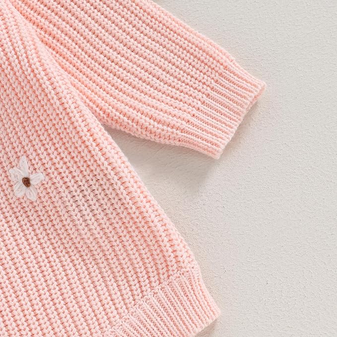 FYBITBO Baby Girl Boy Sweater Knit Oversized Pullover Sweatshirt Romper Onesie Warm Fall Winter Clothes Outfit Newborn