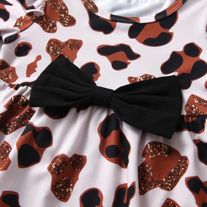 3PCS Baby Girl Clothes Ruffle Floral Shirt Tops Pants Headband Outfit Sets