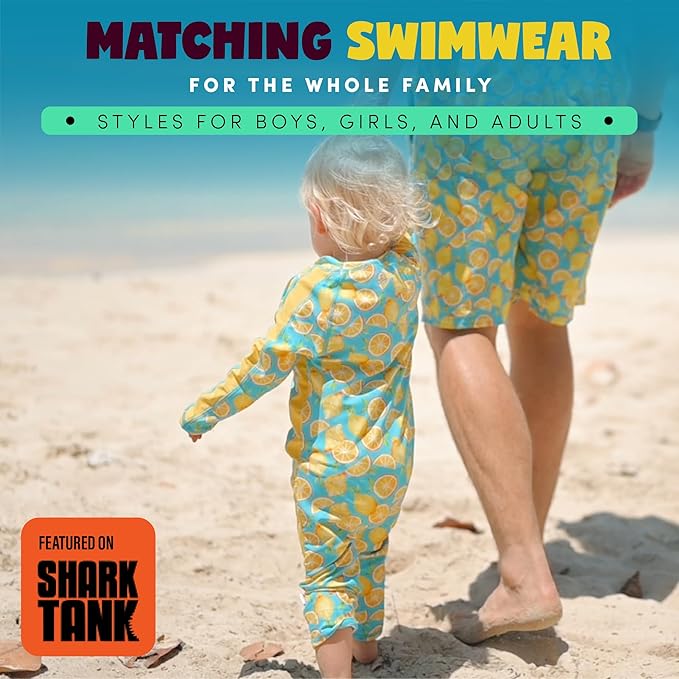SwimZip Boys' Long-Sleeve UPF 50+ Swimsuit for Baby, Toddler, & Little Boys