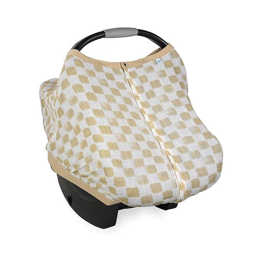 Little Unicorn Breathable Car Seat Canopy | Magnetic Closure Cover & Universal Fit | Protection & Privacy for Baby (Adobe Checker)