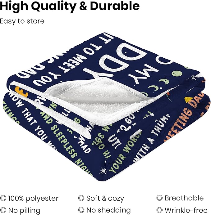 New Dads Gifts, First Time Dad Gifts, Expectant Dads Gift, Dad to be Gift Est 2025 - Flannel Blanket and Throws 50x60in