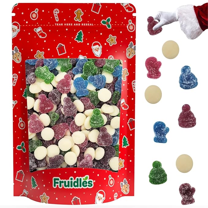 Fruidles Christmas Snow Day Gummi Candy, Delicious Gummies, Fun and Festive Holiday Snacking, Party Favor (2 Pounds)