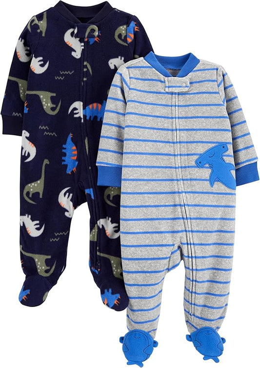 Simple Joys by Carter's baby-boys 2-pack Fleece Footed Sleep and PlayBaby and Toddler Sleepers