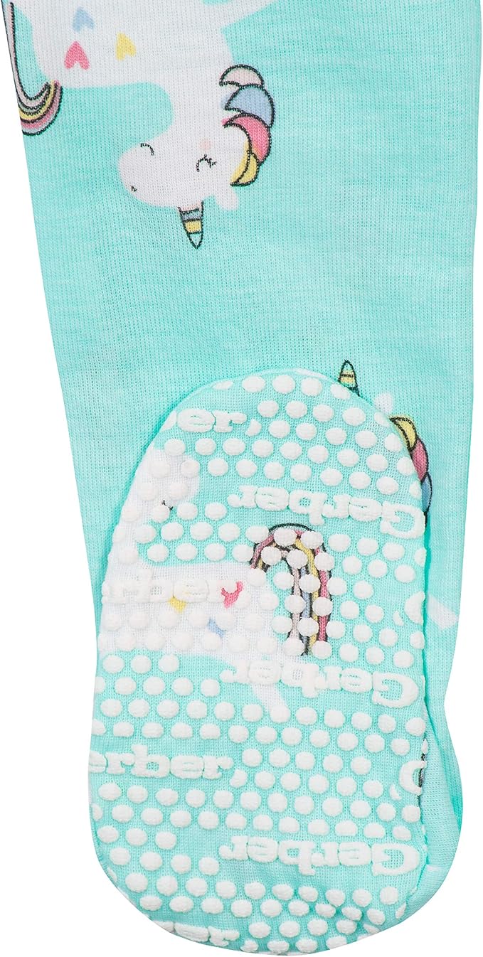 Gerber Baby Girls' 2-Pack Footed Pajamas