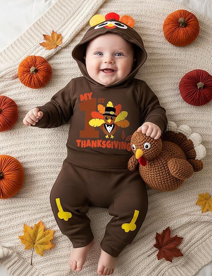 Fommy Newborn Baby Boy Clothes Plaid Letter Print Long Sleeve Hoodies + Long Pants 2PCS Fall Winter Outfits Set