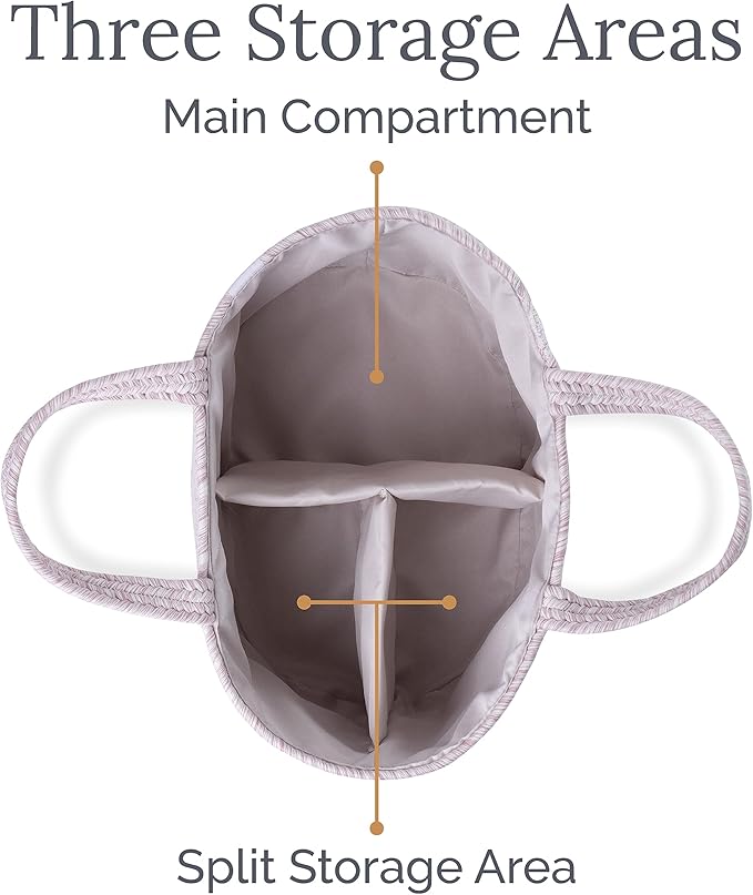 Natemia Baby Diaper Caddy Organizer - Baby Shower Basket for Gifts - Nursery Storage for Diapers, Wipes, Breast Pump - Portable Organizer and Gift Bag - Newborn Essentials