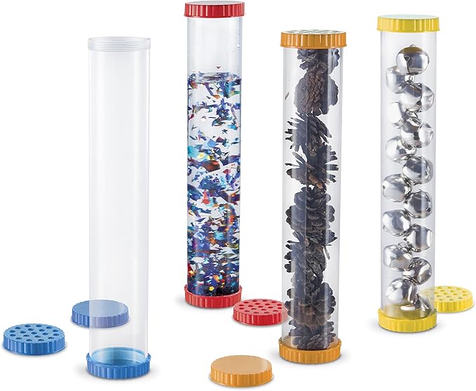Learning Resources Primary Science Sensory Tubes - Set of 4 Tubes, Ages 2+ Science Toys for Kids, STEM Toys, Fine Motor and Sensory Toys