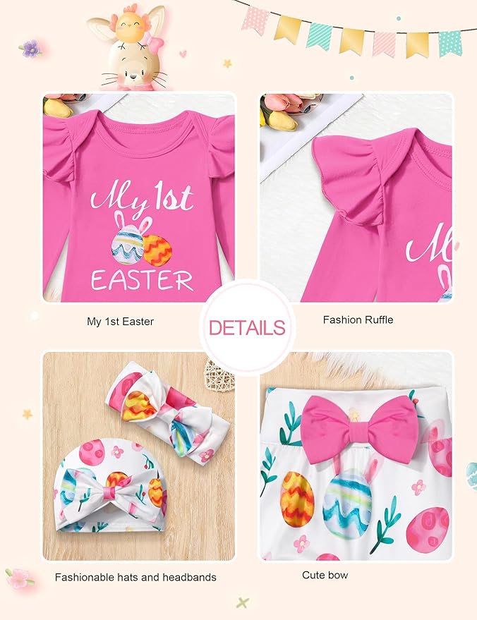 Infant Newborn Baby Girl Clothes Baby Girl Outfits For All Seasons Long Sleeve Snap Romper Pant Sets With Headband