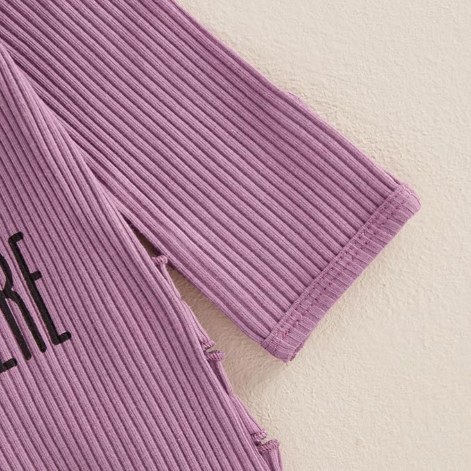 Newborn Baby Girls Rompers Knit Round Neck Long Sleeve Infant Fall Jumpsuits with Headband Coming Home Outfit