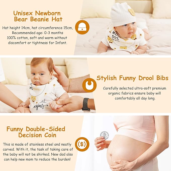 New Mom Gifts for Women, Best Pregnancy Gifts Basket for New Parents, Gender Reveal Ideas Gift Set for First Time Mom & Dad Expecting Parents to Be Gender Reveal Baby Shower Newborn Baby, Limited