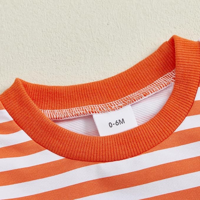 CIYCUIT Toddler Baby Boy Outfits Striped Sweatshirt Pants Clothes Set