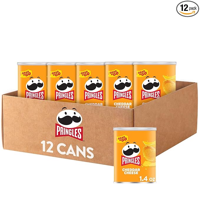 Pringles, Crisps, Cheddar Cheese, 1.41 oz (12 Count)