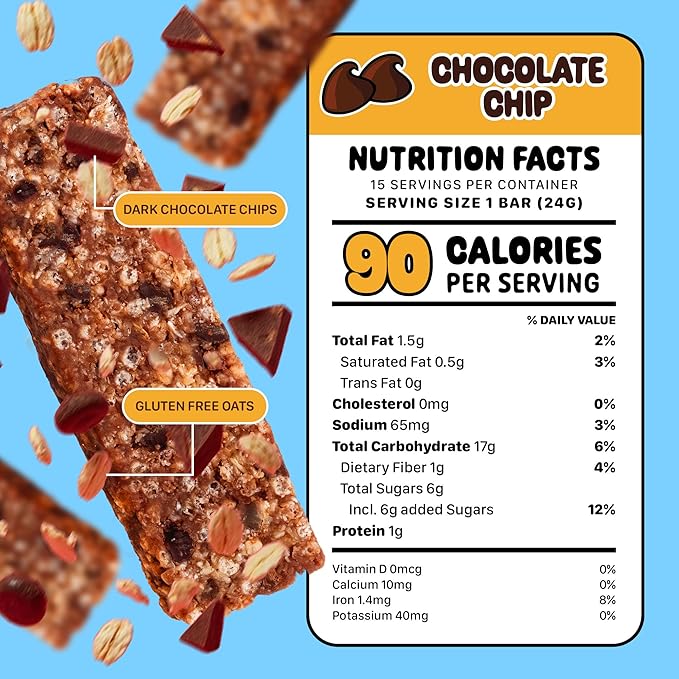 Snakkidz Organic Chewy Granola Bar, Allergen Free, Made with Avocado Oil, Low Sugar (45 Bars, Variety)