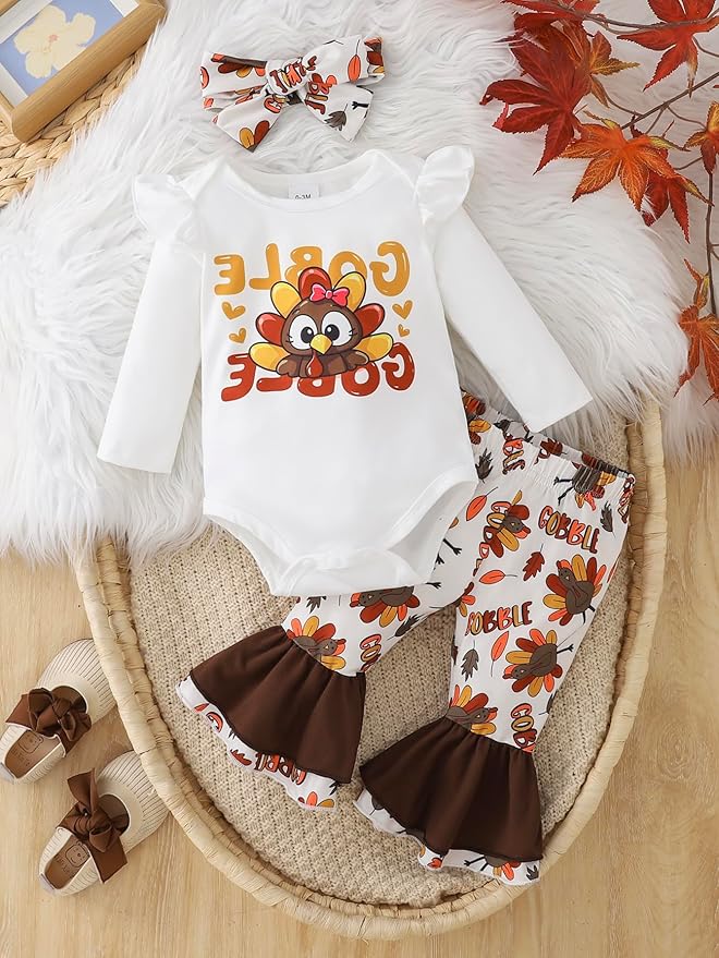 Baby Girl Clothes Newborn Infant Outfits Cute Summer Clothes Spring Romper Set+Hat+Headband