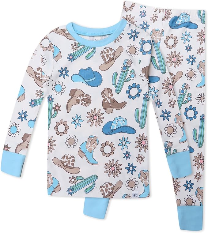 HonestBaby 2-Piece Pajamas Sleepwear Pjs 100% Organic Cotton for Baby, Toddler, Kids, Boy