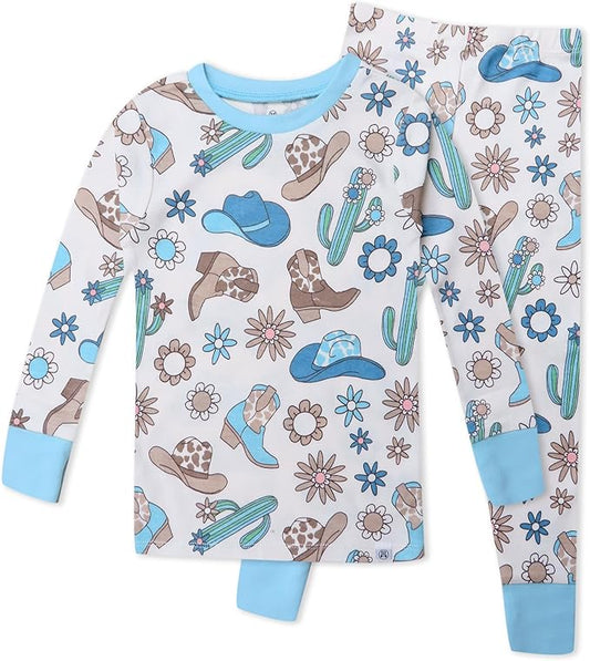 HonestBaby 2-Piece Pajamas Sleepwear Pjs 100% Organic Cotton for Baby, Toddler, Kids, Boy