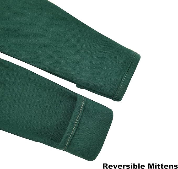 Aablexema Baby Footie Pajama with Mitten Cuffs, Double Zipper Infant Cotton clothes Sleeper Pjs, Footed Sleep Play