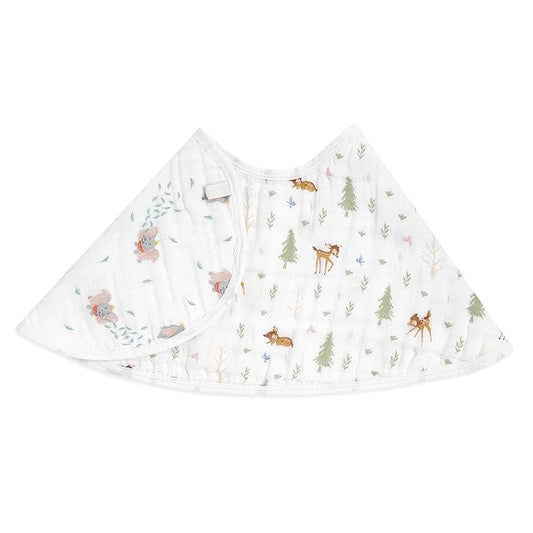 aden + anais Essentials Disney Baby Burpy Baby Bib, 100% Cotton Muslin, Soft Absorbent 4 Layers, Multi-Use Burp Cloth and Bib, 22.5” X 11”, Single, Disney + Friends