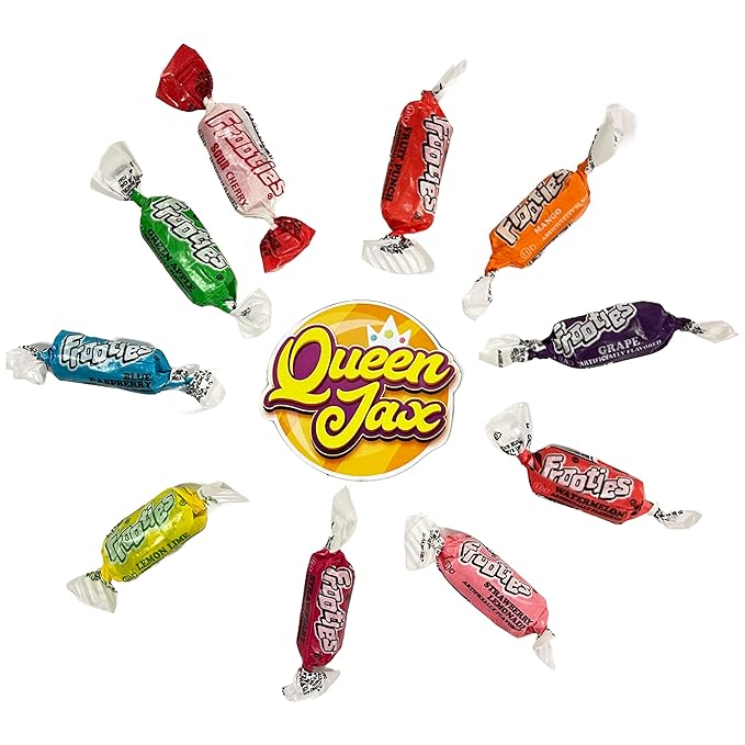 Fruities 10 Flavors - 2 LB Bulk Candy - Assorted Flavor - Fruit Chews - Gluten Free - Ultimate Variety - Taffies - Individually Wrapped Candy - Queen Jax