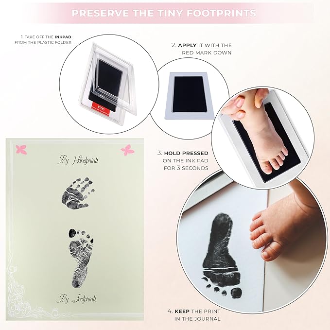 Baby Book Keepsake - Baby Memory Book and Album for Girl, Journal from Pregnancy to First 5 Years, Scrapbook to Record Memories, Milestones and Photos, Baby Book - Pink