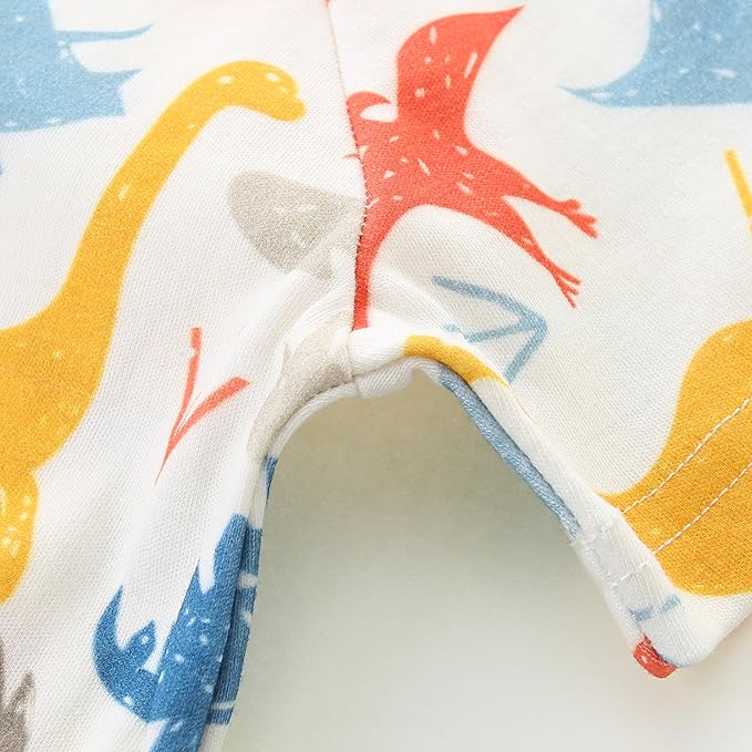 Baby Boy Girl Romper Short Sleeve 100% Cotton Bodysuit Outfits 2 Way Zipper Jumpsuit