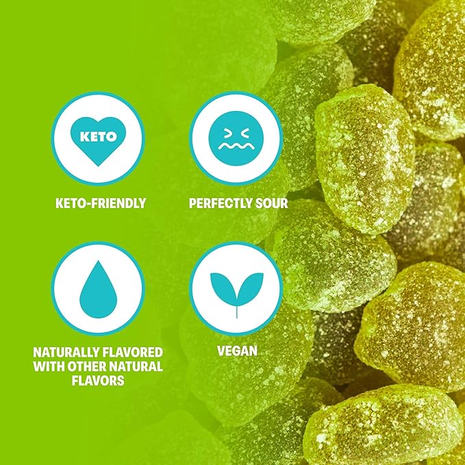 Shameless Snacks - Healthy Low Calorie Snacks, Low Carb Keto Gummies (Gluten Free Candy) - 6 Pack Green Apple Blast