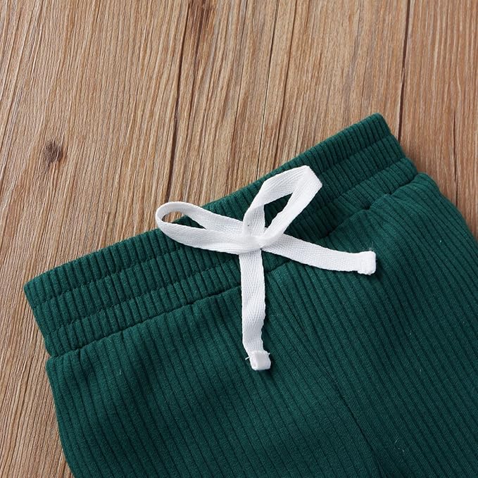 CIYCUIT Newborn Baby Boy Clothes Ribbed Knit Long Sleeve Bodysuit Pants 2-Piece Fall Winter Outfits