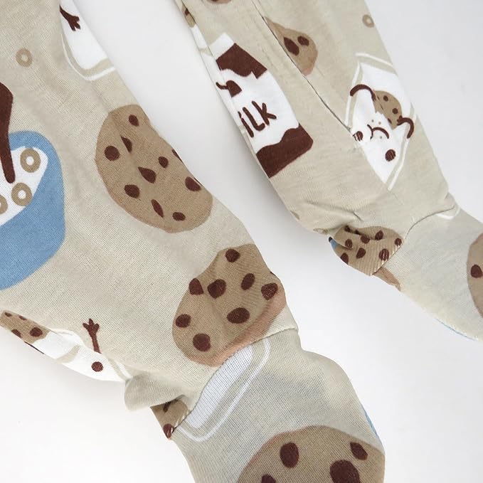 HonestBaby Sleep & Play Footed One-piece Pajama Sleeper 100% Organic Cotton, Baby Boys