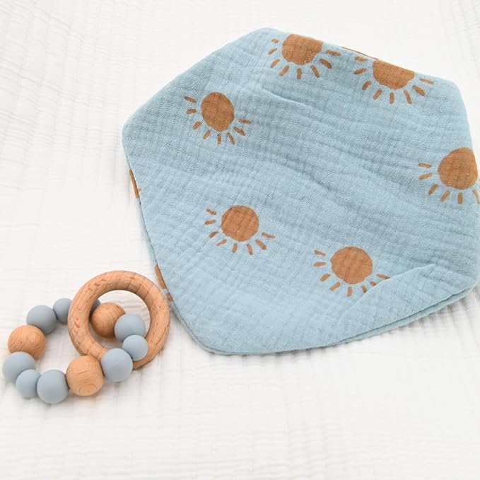 Baby Gift Set Boy - Newborn Shower Gift Basket with Large Minky Plush Blanket, Muslin Swaddle, Teether, Wooden Birth Record, Hand & Foot Print Kit, Nemo Socks, for Newborn Essentials Boys, Blue