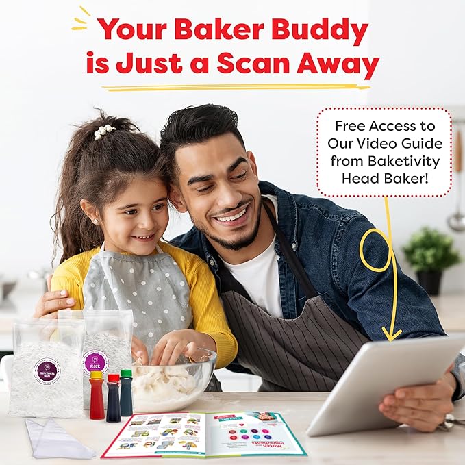 Baketivity Whoopie Pie Burgers Baking Kit for Kids - Kids Baking Set - Real Cooking Set for Girls & Boys Ages 5-12 - Kids Baking Kit with Premeasured Ingredients, STEM Kit for Kids with Instructions